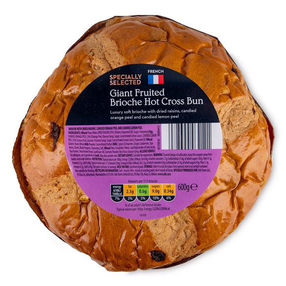 Specially Selected Giant Brioche Hot Cross Bun 600g